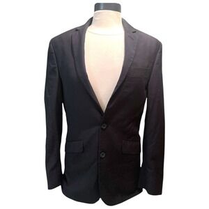 Kenneth Core Reaction Pinstripe Black Suit Jacket Blazer 36R Gangster Mob Retro